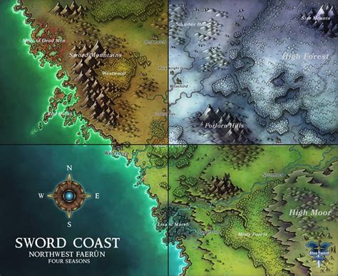 Map Of The Sword Coast